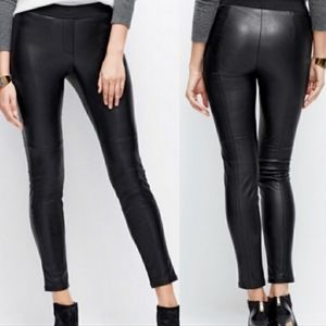 Nwt Ann Taylor Black Luxe Faux Leather 
